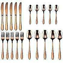 Gracious Mart - Stainless Steel Utensils Rose Gold Spoon Include Tea Spoon /Knif