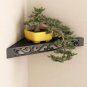 Home Sparkle Black Carved Corner Wall Shelf get fast through DHL Express