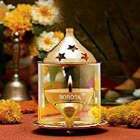 Borosil Medium Size Akhand Diya get fast through DHL Express Active