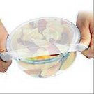 Premium Scratch and Seal Silicon Food Lid Cover(Set of 6 with various sizes, Tra
