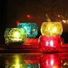 Brahmz Glass Tea Light Candle Holder Home Decoration Mosaic Multi Color Candle
