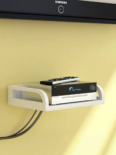 Home Sparkle White Set Top Box Holder get fast through DHL Express Active