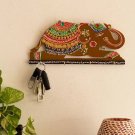 Happy homes, eCraft India Brown and Gold Toned Papier- Mache Elephant holder, ge