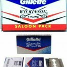 GillIette Wilkinson Sword Razor Blades Double Edge Safety Razor 1000 Blades