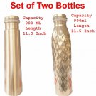 Set of 2 Copper Water Bottles Ayurvedic benefited 100% pure Joint and Leak Free