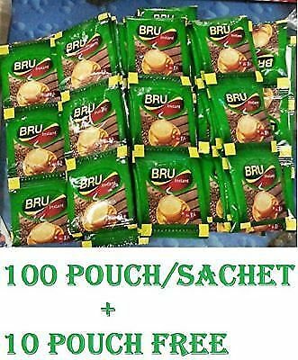 500 Packets Free Bru Instant Coffee Pouch - Makes 500 Cups Great Coffee