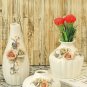 Aapno Rajasthan Set of 3 White Ceramic Flower Vase round in shape
