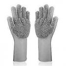 Cellphonez Dish Washing Silicon Hand Gloves with Scrubber for Kitchen Cleaning,