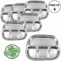 India Big Shop Stainless Steel Oval Shape 4 Compartments Thali Mess Trays for Lu