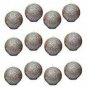 Wow Golden Wax Silver Glitter Ball Design Candle for Decoration (Pack of 12)