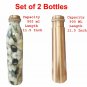 Set of Two Pure Copper Water Bottle Flask Leak Proof Health Benefit 900 ML