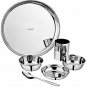 Style OK Stainless Steel Thali Bhojan Set of Dinner Plate,Halwa Plate, Katori Bo