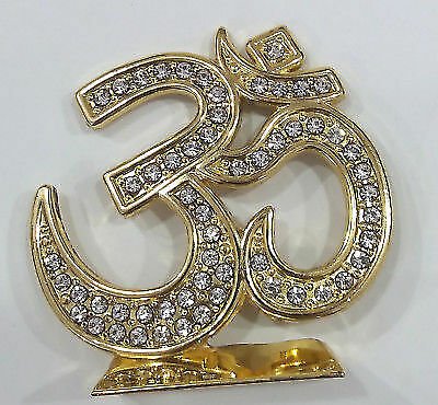 DECORATIVE STONE STUDDED SHIV OM RELIGIOUS CAR DASHBOARD/OFFICE TABLE DECOR