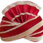 Kalra Creations Men Pagri Indian Handmade Wedding Groom Turban Maroon Safa 7 (22