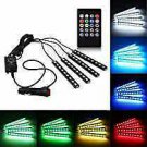Rally R000246  4  X  9  LED RGB Car Interior Decorative Light Atmosphere Strip L