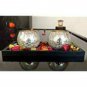 Tied Ribbons Glass Tealight Candle Holder with Wooden Tray