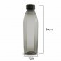 Cello Crystal PET Bottle Set, 1 Litre, Set of 6, Black