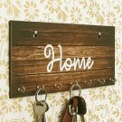 Peace and delight I find in my home, eCraft India Brown and White Wooden Key hol