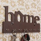 Peace and delight ,I find in my sweet home, eCraft India Brown Home Wooden key h
