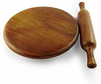 Wooden Chakla Serving Board Round Chapati Chakla, Perfect for making Chapati at