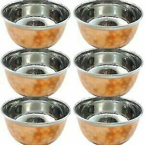 6 Pc Stainless Steel Copper Serving Bowl Katori Tableware Dinner Kitchen Utensil