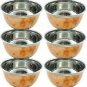 6 Pc Stainless Steel Copper Serving Bowl Katori Tableware Dinner Kitchen Utensil
