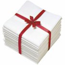 12 PC HANDKERCHIEF WHITE PLAIN PURE SOFT COTTON HANKIES GIFT FOR MEN'S DHL EXPRS