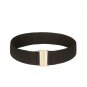 Crusset Women Black Solid Belt(One Size)Synthetic , Width - 5 cm