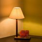The Elephant Warriors Hand Carved Table Lamp in Sheesham Wood (16 inch)