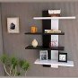Style OK Four Shelves Floating Wall Rack Shelves Black and White (5 x 24 x 24)MD
