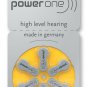 6 &Atilde;� Power One Hearing Aid Batteries SIZE P 10 Free Shipping