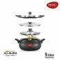 Pigeon Multi Cooking Pot Induction & Gas Kadai Hard Anodised 5 Ltr Indian Handi