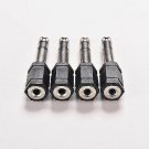 4X 3.5mm Female to 6.5mm Male Stereo Mic Audio Earphone Jack Adapter Converter