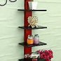 Style OK Wooden Wall Rack Home Decoration Shelves (5 x 8 x 24 inches) Black and