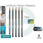 Apsara Platinum Extra Dark Pencil 10 Pencils Box With 1 Eraser & Sharpener FS