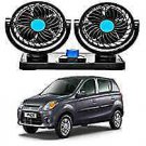 RWT Car Fan 12V 360 Degree Rotatable Dual Head 2 Speed Quiet Strong Dashboard Au
