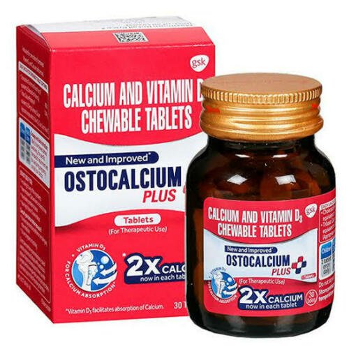 Ostocalcium Plus Chewable Tablet, 30 Tablets, free shipping Brand New