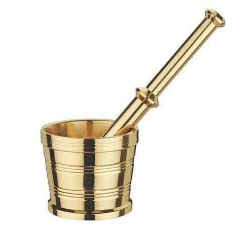 Mortar Pestle Brass Mini Utensils Indian Masher Kitchen Cooking Tools Molcajete
