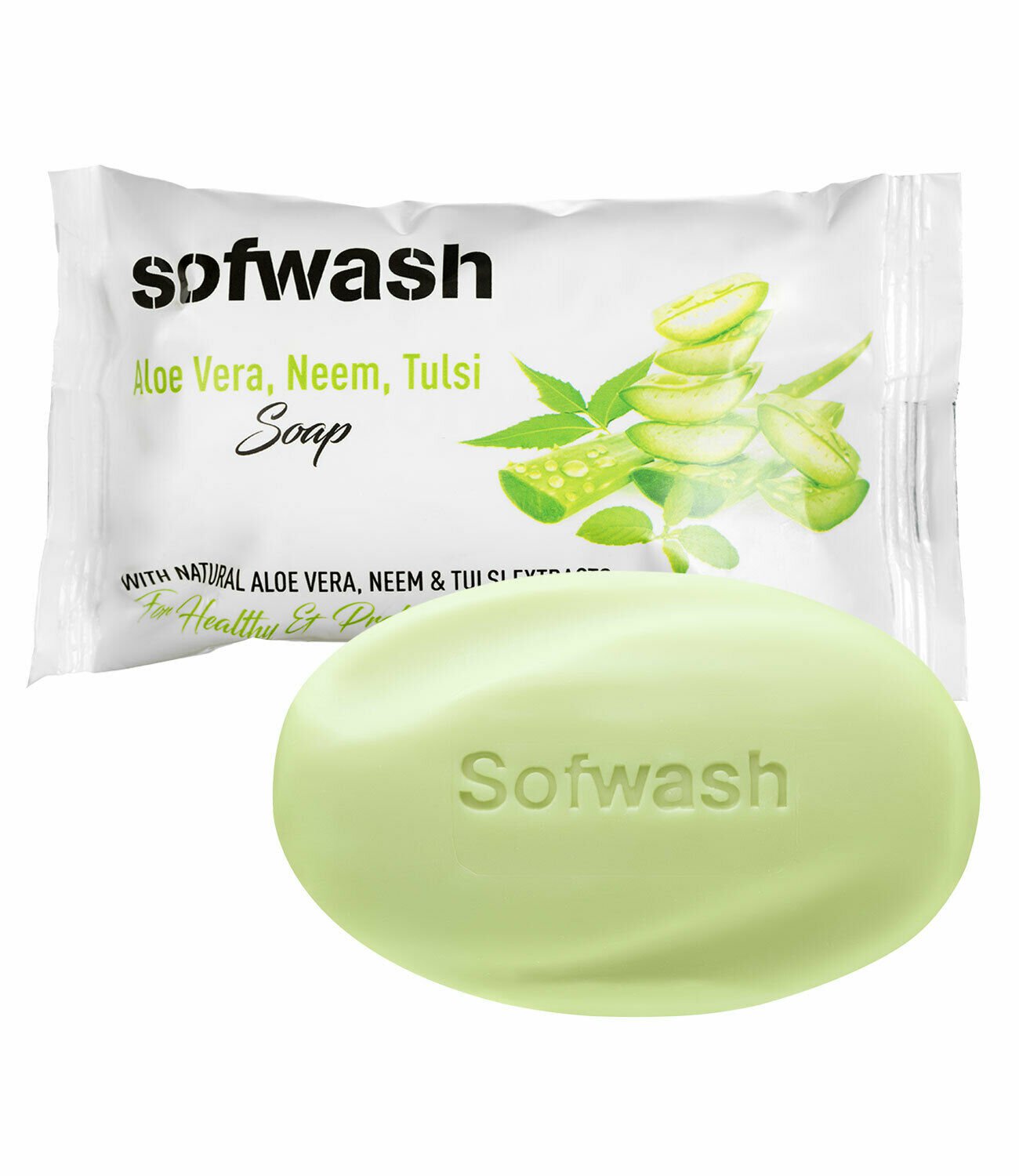 SOFWASH ALOE VERA, NEEM & TULSI SOAP ( 100 GM ) SKIN CARE INDIAN PRODUCTS