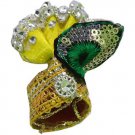 Beautiful Small Yellow Pagdi for Laddu Gopal Idol/Statue Shringaar Other Gods