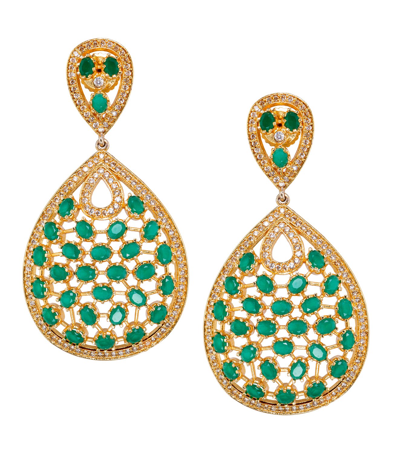 AZRA EMERALD GREEN (EARRING 2N)
