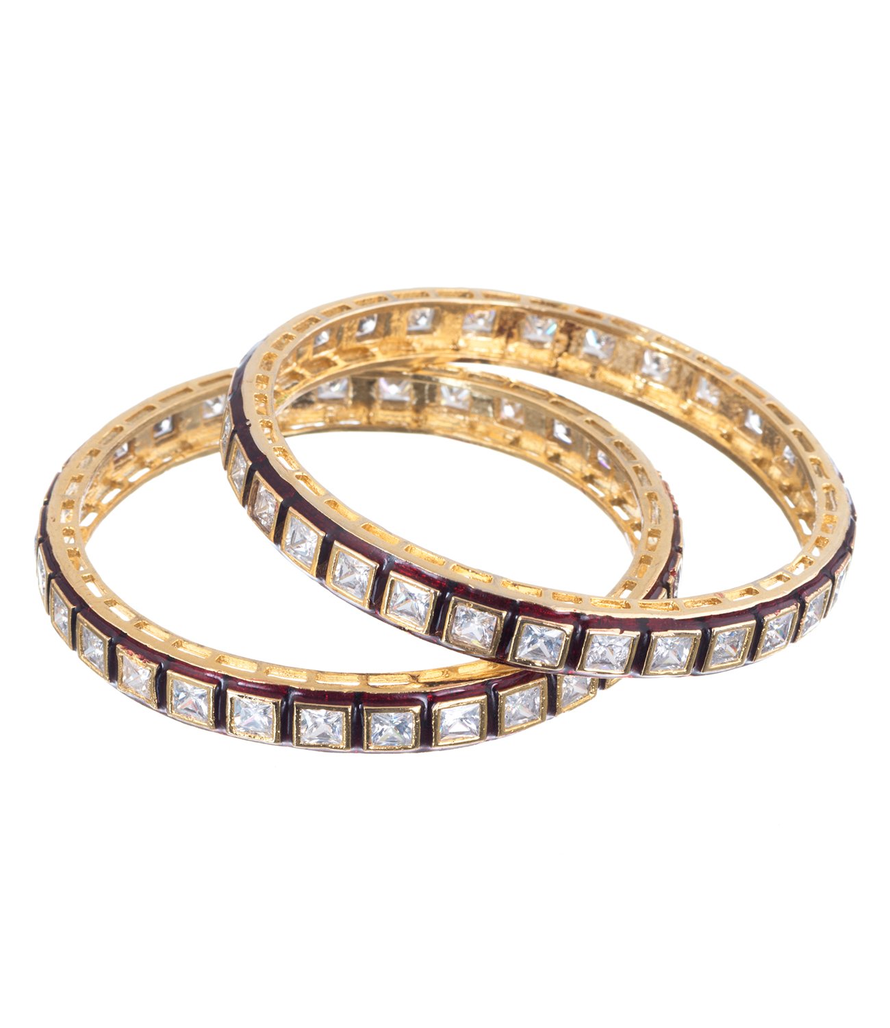 KUNDAN KANGAN RED (BANGLES 2N - 2.8"")