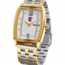 SM MEN'S (DAY & DATE) SQUARE TWO TONE GOLD WATCH
