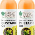 Bliss of Earth Organic Mustard Oil For Hair Growth Skin Pack Of 2 Hair Oil  (200 ml)