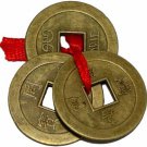 Anjaneya Global Three LuckycoinPack of 3 Decorative Showpiece - 3 cm  (Copper, Gold)