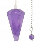 2 to 3 Inches Purple Amethyst Natural Agate Stone Pendulum