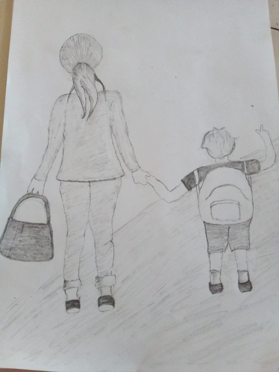 THE MUM AND THE SCHOOL GOING BOY