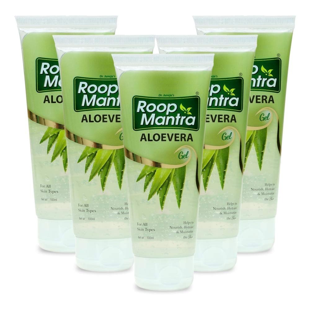 Roop Mantra Aloevera Gel 100ml (Pack of 5, 100ml)