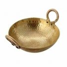 2 xKitchen Utensil Brass Hammered Kadai Wok 5 Liter cooking Double Handle Kadhai