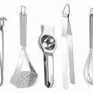 Stainless Steel Kitchen Home Tool Set Daily Use Silver Utensils - 5 Pcs.